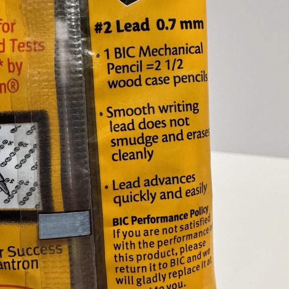 2010 BIC Mechanical Pencils #2 Lead 0.7 mm‎ 5 Count Sealed Pack Made In Mexico
